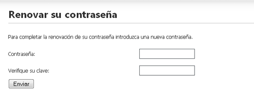 Renovar su contraseña
