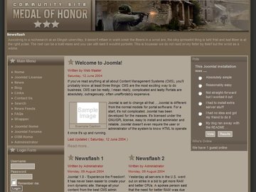 plantilla medal of honor joomla